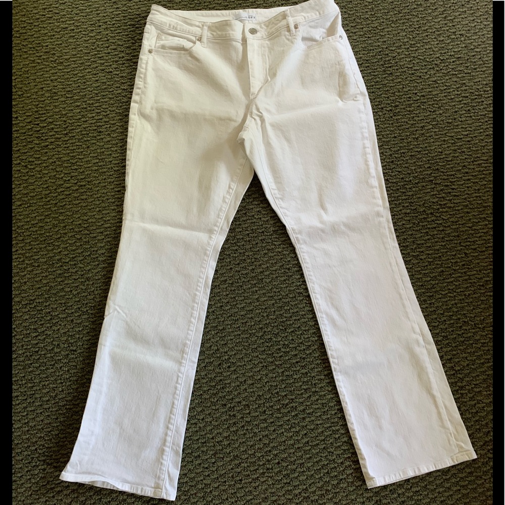 NWOT - LOFT White Boot-Leg Jeans (Sz 14)